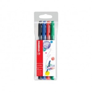 Fineliner Stabilo pointMax 0.8 mm assortiti Conf. 4 pezzi - 488/4