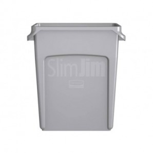 Contenitore rifiuti per differenziata Rubbermaid Slim Jim® con canali di ventilazione - 60 L Grey - 1971258