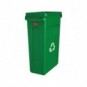 Contenitore rifiuti per differenziata Rubbermaid Slim Jim® con canali di ventilazione 87 L verde - FG354007GRN