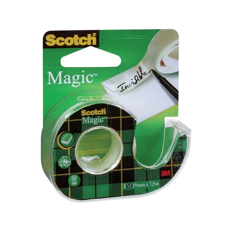 Nastri adesivo trasparente Scotch Magic™ 19 mm x 7,5 m in minichiocciola  trasparente 7100086322