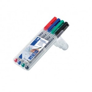 Penna a punta sintetica Staedtler Lumocolor® non-permanente 316 F 0,6 mm assortiti Conf. 4 pezzi - 316 WP4