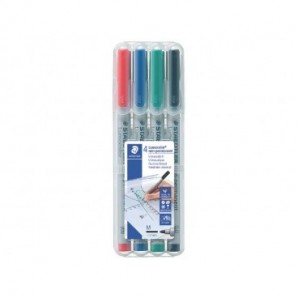 Penna a punta sintetica Staedtler Lumocolor® non-permanent 315 M 1 mm assortiti Conf. 4 pezzi - 315 WP4