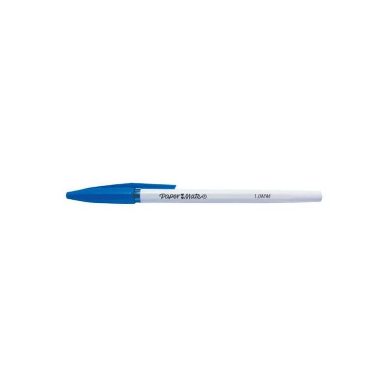Penne a sfera con cappuccio Paper Mate PM 045 1 mm Blu Conf. 50 pezzi - 2084413
