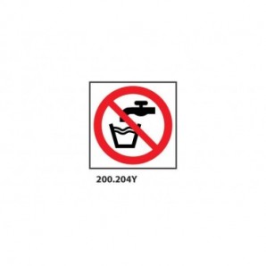 Cartello di divieto \\"Acqua non potabile\\" 33x33 cm - 200.204Y