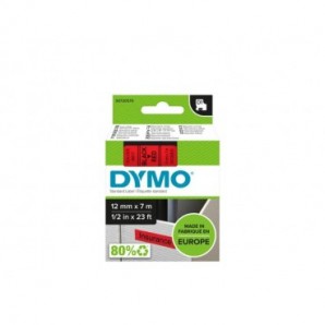 Nastro per etichettatrici Dymo D1 12 mm x 7 m Nero/Rosso S0720570