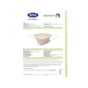 Vaschetta quadrata in polpa di cellulosa 340 ml Scatolificio del Garda Bianco conf. 125 pz - 3453