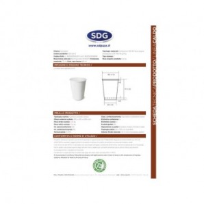Bicchiere 3oz (85ml) Bianco in cartoncino Scatolificio del Garda Bianco - conf. 50 pezzi - 104-00-S