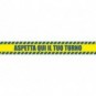 Adesivo segnaletico calpestabile Markin \\"Aspetta qui il tuo turno\\" in PVC 98x8,5 cm - Conf. 2 pezzi - X290COV-10