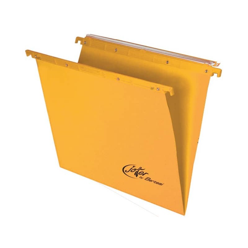 Cartelle sospese orizzontali per cassetti Linea Joker 33 cm fondo V -  giallo conf. 25 pezzi 400/